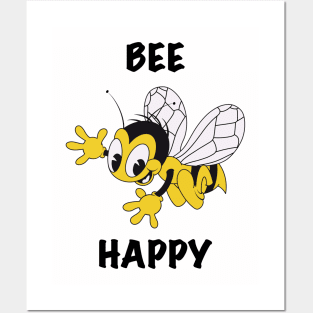 Cute Cartoon Bee Posters and Art